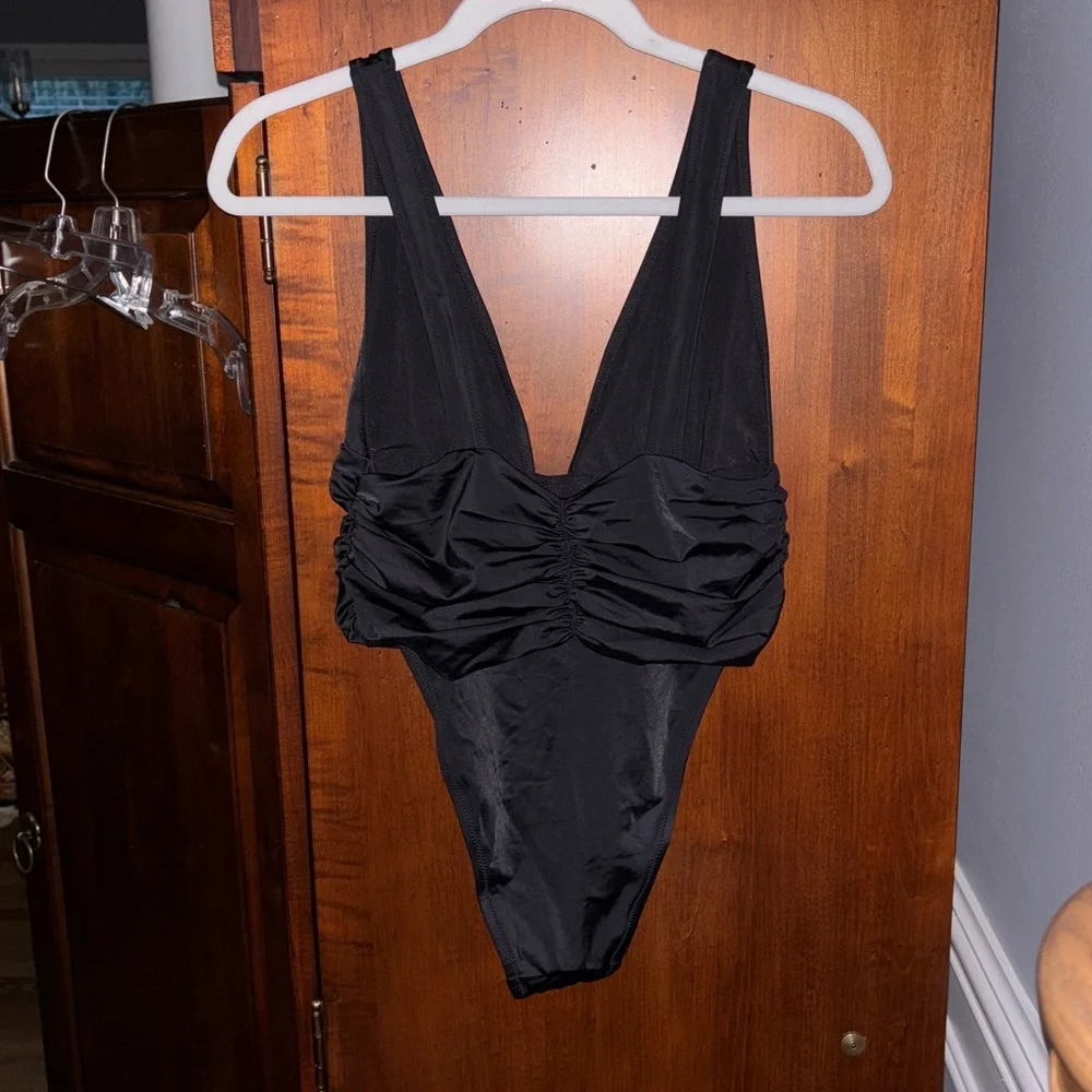 Aerie Plunge Ruched Cheekiest One Piece Swimsuit